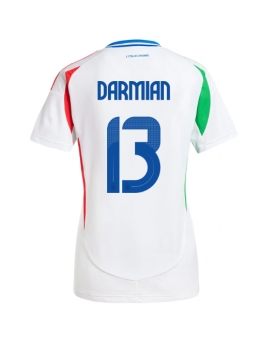 Italia Matteo Darmian #13 Maglia Gara Trasferta Repliche Europei 2024 Donna